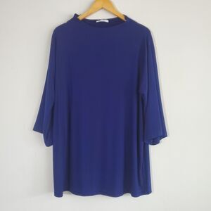 Bryn Walker Women's Top Medium Adria Tunic Lagenlook Wabi Sabi Relaxed Oversized